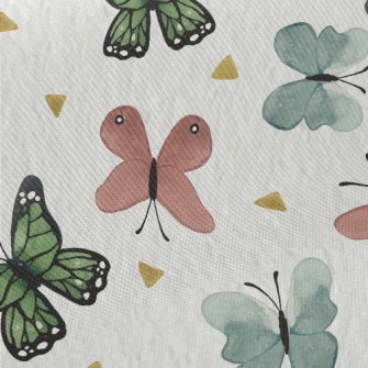 Beautiful Hand Drawn Butterfly Twill