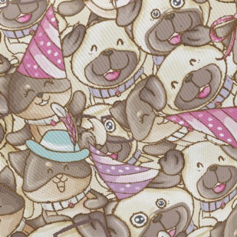 Excited Cute Puppy Twill