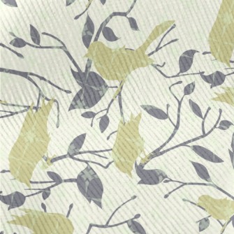 Bird And Tree Branch Silhouett Standard Corduroy