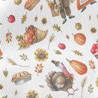 Hand Drawn Thanksgiving Activi Standard Corduroy