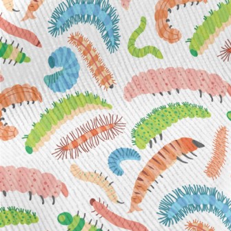 Colorful Cartoon Caterpillar Standard Corduroy