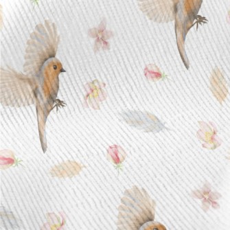 Beautiful Birds And Flowers Standard Corduroy