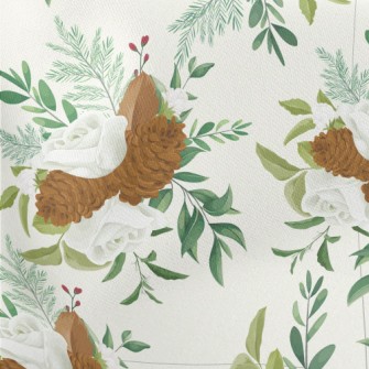 Elegant Autumn Rose Stretch Ponte