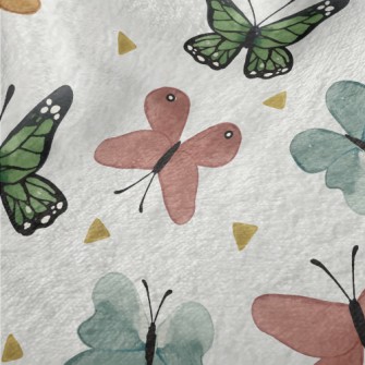 Beautiful Hand Drawn Butterfly Minky