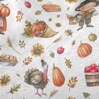 Hand Drawn Thanksgiving Activi Minky