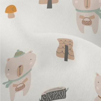 Cartoon Animal Bear Lightweight Performance Linen