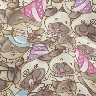 Excited Cute Puppy Lightweight Performance Linen