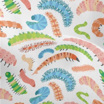 Colorful Cartoon Caterpillar Lightweight Performance Linen