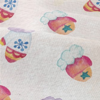 Hand Drawn Winter Gloves Modern Jersey