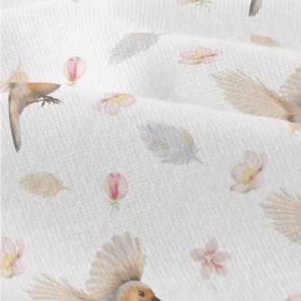 Beautiful Birds And Flowers Modern Jersey