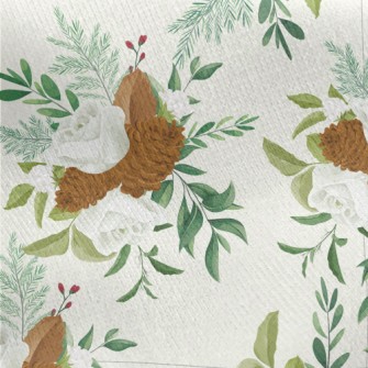 Elegant Autumn Rose Jersey Backed Fleece