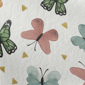 Beautiful Hand Drawn Butterfly Pongee