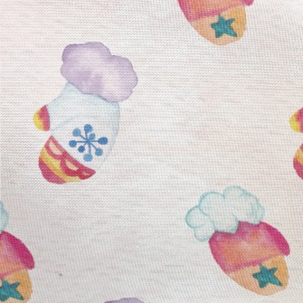 Hand Drawn Winter Gloves Pongee