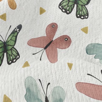 Beautiful Hand Drawn Butterfly Stretch Jersey