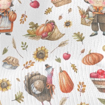 Hand Drawn Thanksgiving Activi Stretch Jersey