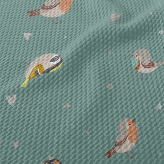 Cute Bird Breeds Birdseye Piqué