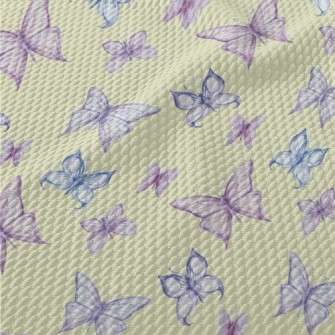 Two-color Hand-painted Butterf Birdseye Piqué