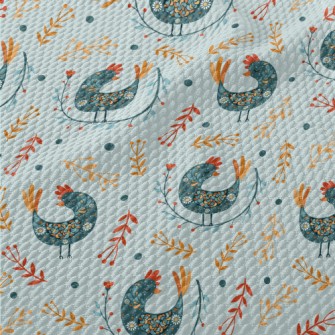 Ethnic Pattern Bird Birdseye Piqué