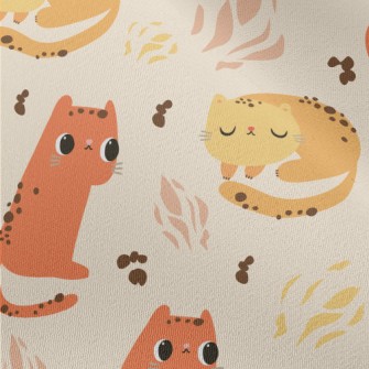 Orange Cartoon Cat Chiffon
