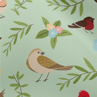 Cartoon Bird Encyclopedia Chiffon
