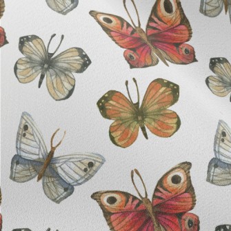 Beautiful Hand Drawn Butterfly Chiffon