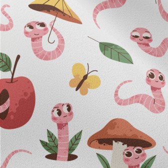 Smart Cartoon Earthworm Chiffon