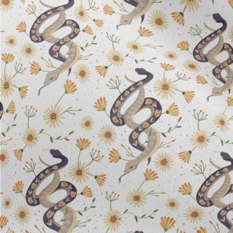 Beautiful Snake With Flowers Chiffon