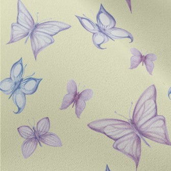 Two-color Hand-painted Butterf Chiffon