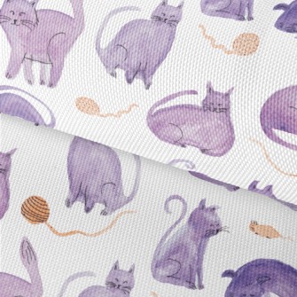 Self-colored Watercolor Cat Waterproof Oxford