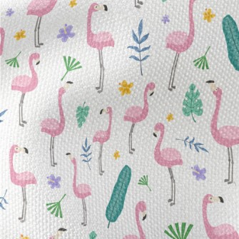 Hand Drawn Cartoon Flamingo Waterproof Canvas