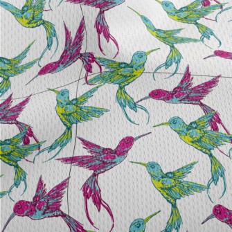 Bicolor Tropical Bird Athletic Mesh Flat Back