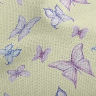 Two-color Hand-painted Butterf Athletic Mesh Flat Back