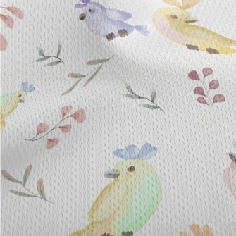 Beautiful Colorful Parrot Athletic Mesh Flat Back