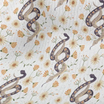 Beautiful Snake With Flowers Terry