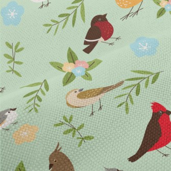 Cartoon Bird Encyclopedia Performance Linen