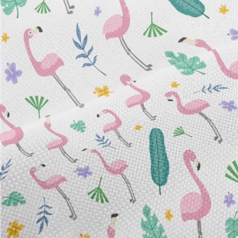 Hand Drawn Cartoon Flamingo Performance Linen