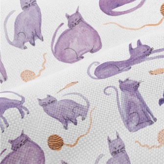 Self-colored Watercolor Cat Performance Linen