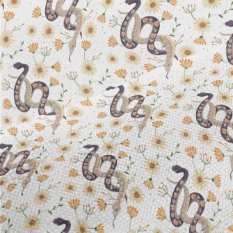 Beautiful Snake With Flowers Performance Linen