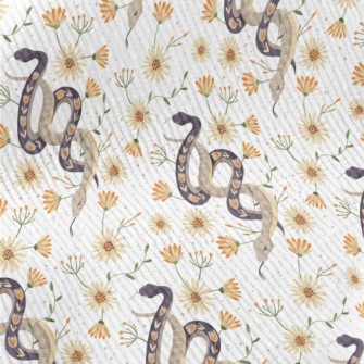 Beautiful Snake With Flowers Standard Corduroy