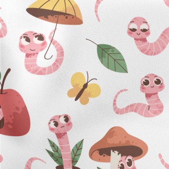 Smart Cartoon Earthworm Stretch Ponte