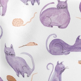Self-colored Watercolor Cat Stretch Ponte
