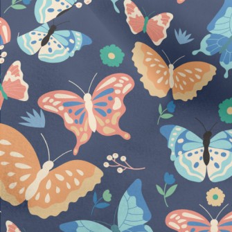 Colorful Cartoon Butterfly Micro Fleece