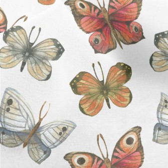 Beautiful Hand Drawn Butterfly Micro Fleece