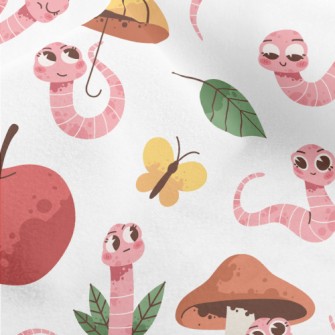 Smart Cartoon Earthworm Micro Fleece