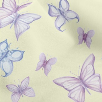 Two-color Hand-painted Butterf Micro Fleece