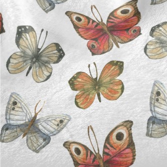 Beautiful Hand Drawn Butterfly Minky