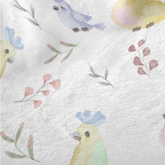 Beautiful Colorful Parrot Minky