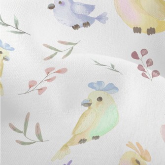 Beautiful Colorful Parrot Lightweight Performance Linen