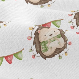 Hand Drawn Christmas Hedgehog Modern Jersey