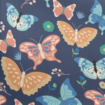 Colorful Cartoon Butterfly Pongee